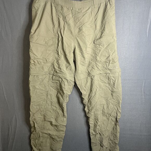 Columbia PFG Convertible Cargo Pants Omni-Shade Mens 2XL‎ Mesh Lined Green - Picture 1 of 12